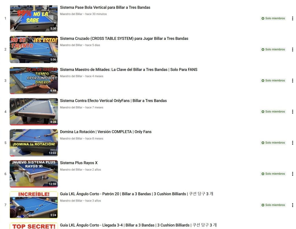 Contenido exclusivo para miembros del canal