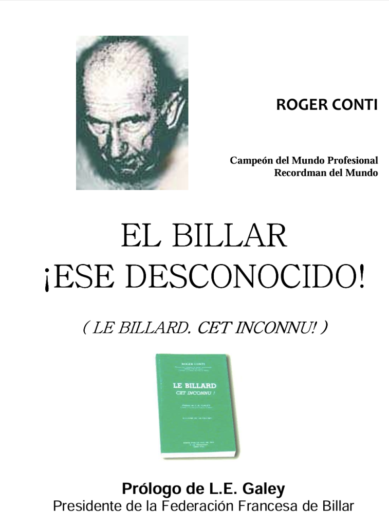 Le billard cet inconnu…, Roger Conti, 1957