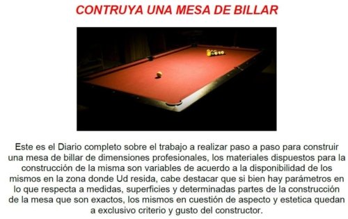 Cómo Construir Mesa de Billar
