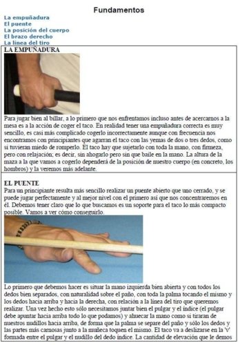 Fundamentos para Jugar Billar