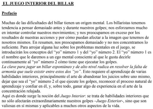 Juego Interior del Billar